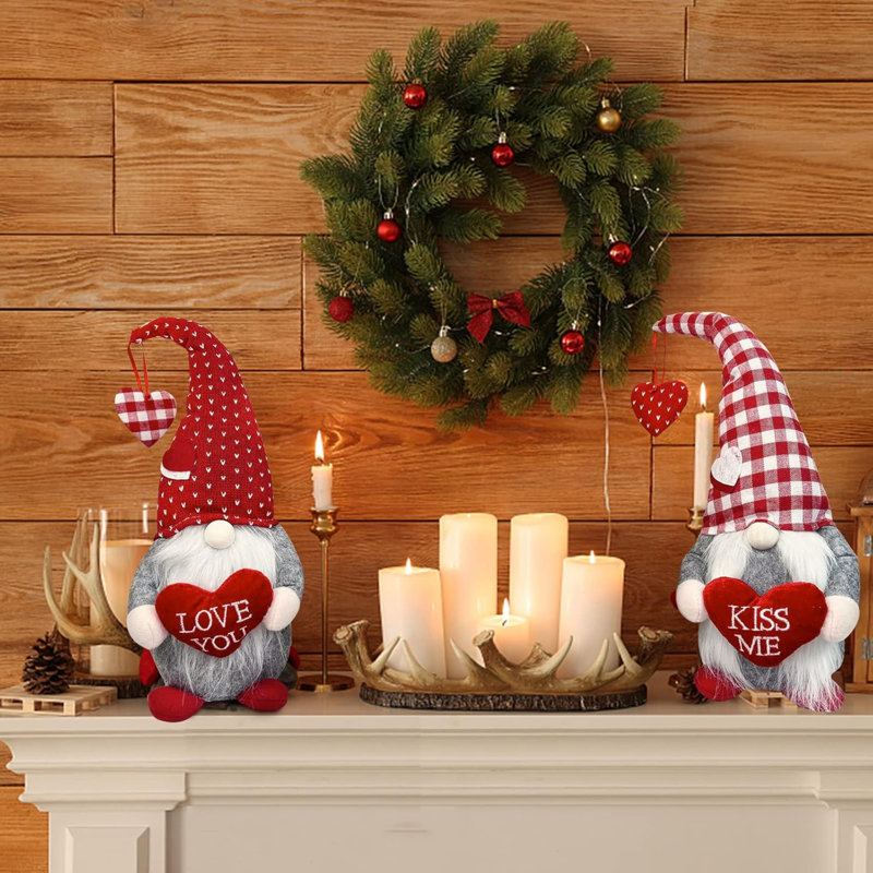 Valentine’S Day Gnome Decorations 2-Pack – Mr & Mrs Plush Gnomes
