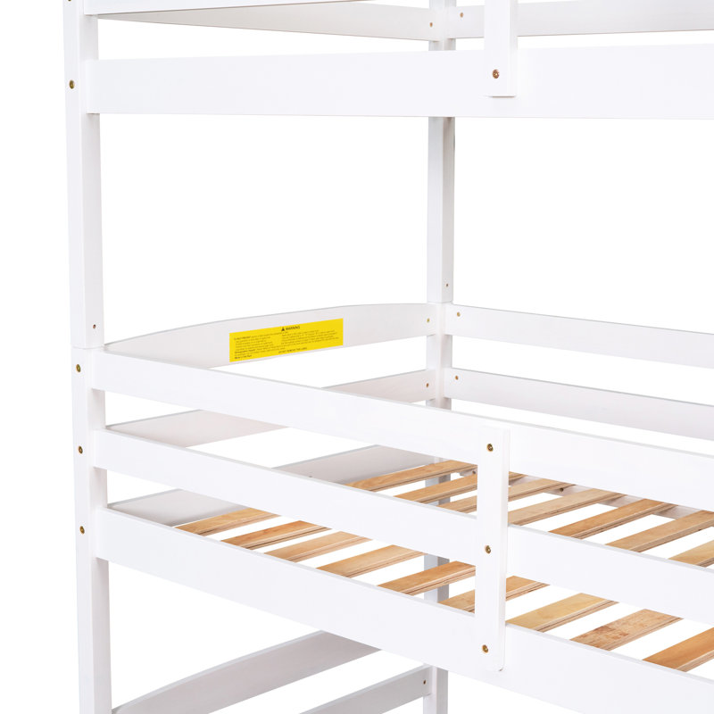 Triple Bunk Bed With Storage Staircase, Separate Design