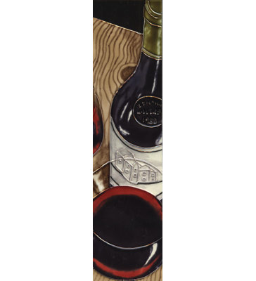 Wine Painting Wall Décor 4x16" Art Tile