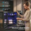 HOMCOM Single Zone 43cm Freestanding, Countertop 16 Bottle Wine Refrigerator with Reversible Door