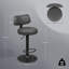 Swivel Upholstered Counter Stool with Metal Frame-1097675847