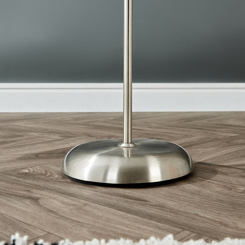 Hatton 176cm Torchiere Floor Lamp, No, Brushed Chrome