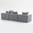 111.02" W × 37.01" D × 23.62" H Modular 3-Seat Sectional Sofa, All-Foam Deep-Seat Couch With Textured Chenille-1152035826