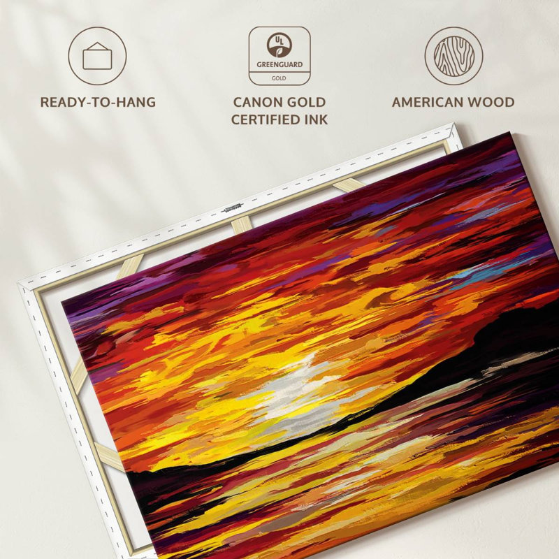 Acrylique Avery Sunset, H 16 po x l 24 po