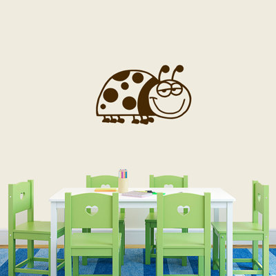 Décalcomanie murale dessin de coccinelle