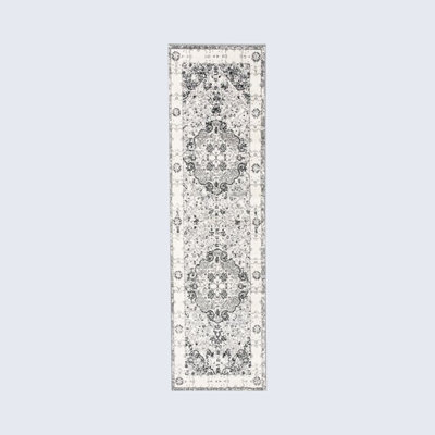 Barlow Performance Oriental Grey/Ivory/Black Indoor Rug