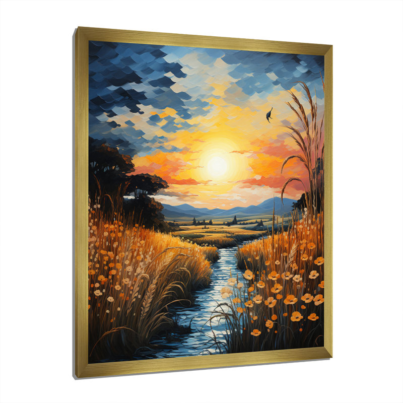 «Brodheadsville Countryside Wheat And Pastel VI», reproduction d'art sur toile, H 44 po x l 34 po x P 1,5 po