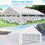 Tente de réception robuste COBIZI 20 x 40, tentes de réception avec 8 parois latérales amovibles et 4 sacs de sable intégrés, grande tente de mariage commerciale UV50 + imperméable, blanc-112386345