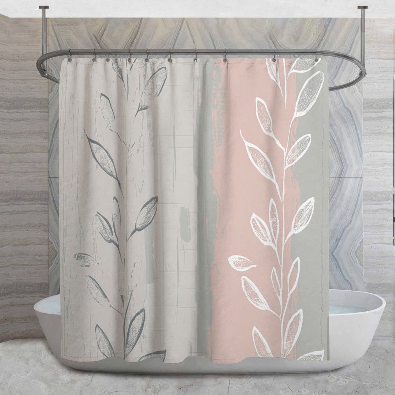 Rideau de douche Leafy branches, H 83 po x l 70 po