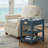 1 Drawer, 2 Shelf Blue Coastal Accent End Table