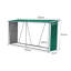 327cm W x 77cm D Metal Log Store