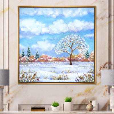 Winter Winter Landscape - Décoration murale traditionnelle sur toile