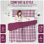 Luxury Gingham Microfibre Duvet Cover Set with Pillowcases Soft Breathable Easy Care Bedding All Sizes-121881312-121881314