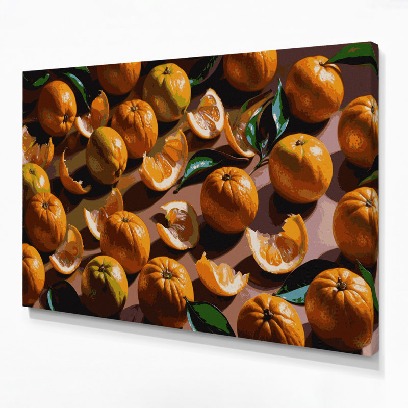 Fruit, clémentine brune, art mural sur toile, H 20 po x l 30 po