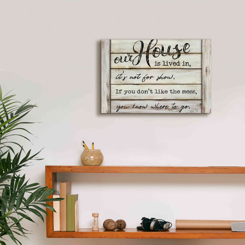 Gainesboro «Our House Is Lived In» par Cindy Jacobs, H 12 po x l 18 po x P 0,75 po