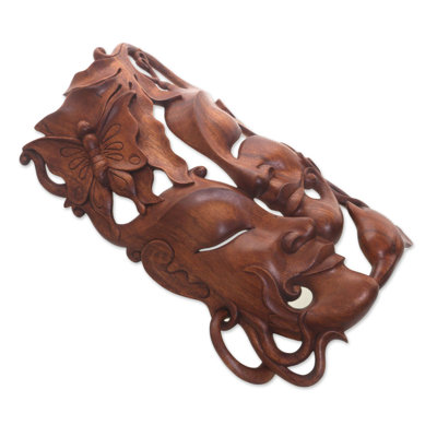 Handmade People Wall Decor on Solid Wood