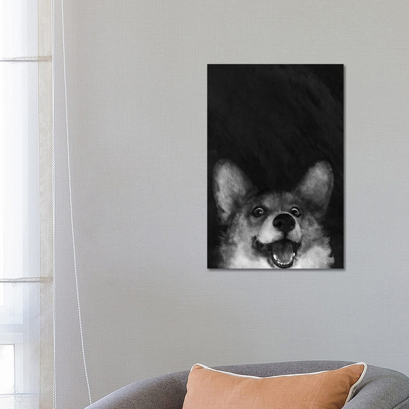 Sausage Fox Corgi by Laura Graves - Wrapped Canvas Print, 66.04 cm H x 45.72 cm W x 1.91 cm D