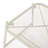 Modern Outdoor Iron Side Table, 13.4" H, White With Mesh Top, 19.03"w X 18.18"d Top