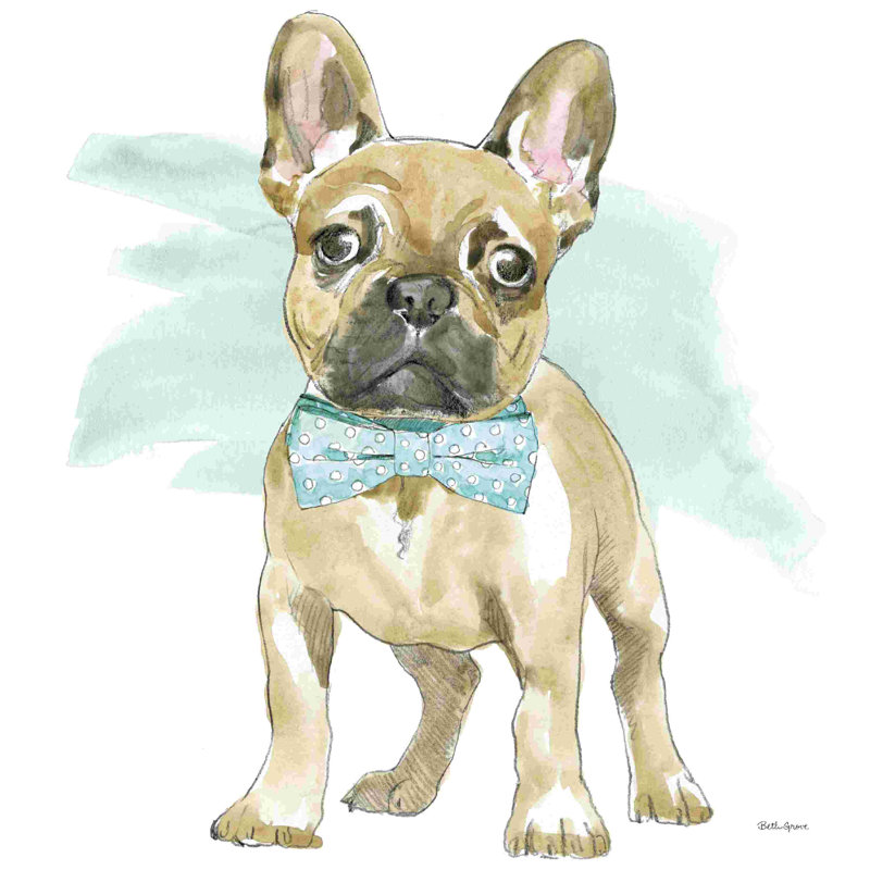 Glamour Pups XI par Beth Grove - peinture sur toile tendue, H 12 po x l 12 po