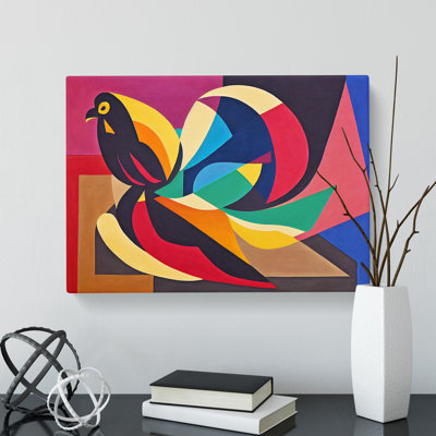 Phoenix Bird In Abstract - Wrapped Canvas