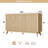 Fluted Sideboard Buffet Cabinet with Solid Wood Legs-975134559