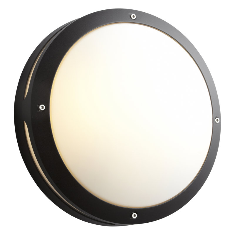 Alper Polycarbonate LED Flush Mount, Black