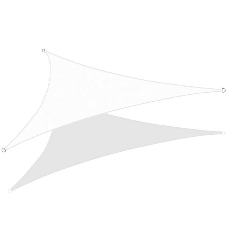 Voile d'ombrage triangulaire 20 pi Sun, Blanc, 16 pi x 16 pi
