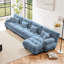 Canapé-lit Cloud, canapé-lit modulaire en chenille 4 places avec 1 repose-pieds, coussins lombaires et coussins décoratifs Cloud-117245035-125591625
