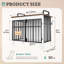 Metal Pet Crate with 2 Doors-1703710303