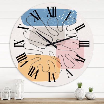 Minimal élémentaire organique et géométrique compostions XXxxxxxxx - horloge murale moderne