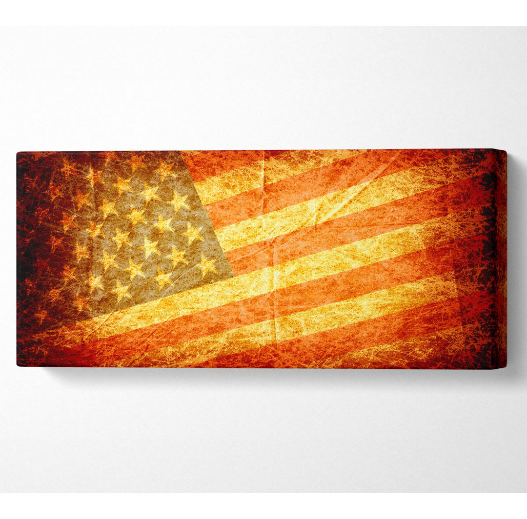 Stars And Stripes Grunge - Kunstdrucke auf Leinwand