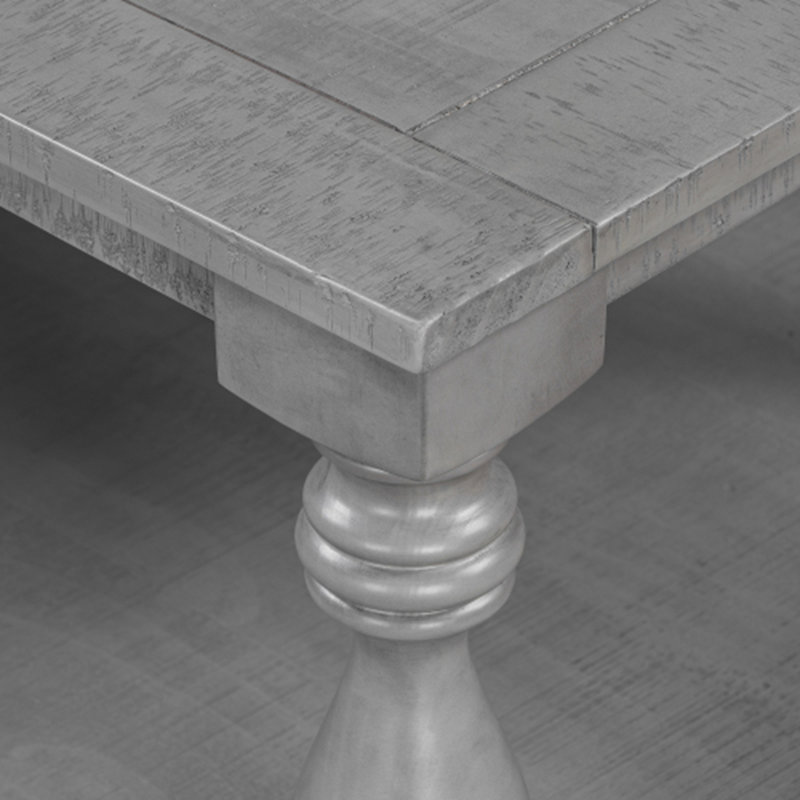Table basse avec tablette de plancher, Gris