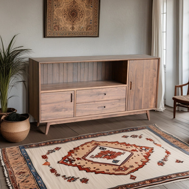 Bibliothèque en bois massif de style luxueux clair