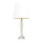 Lampe de cristal transparent avec accents dorés