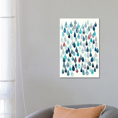 Watercolor Drops I 1 Piece Wrapped Canvas Wall Art