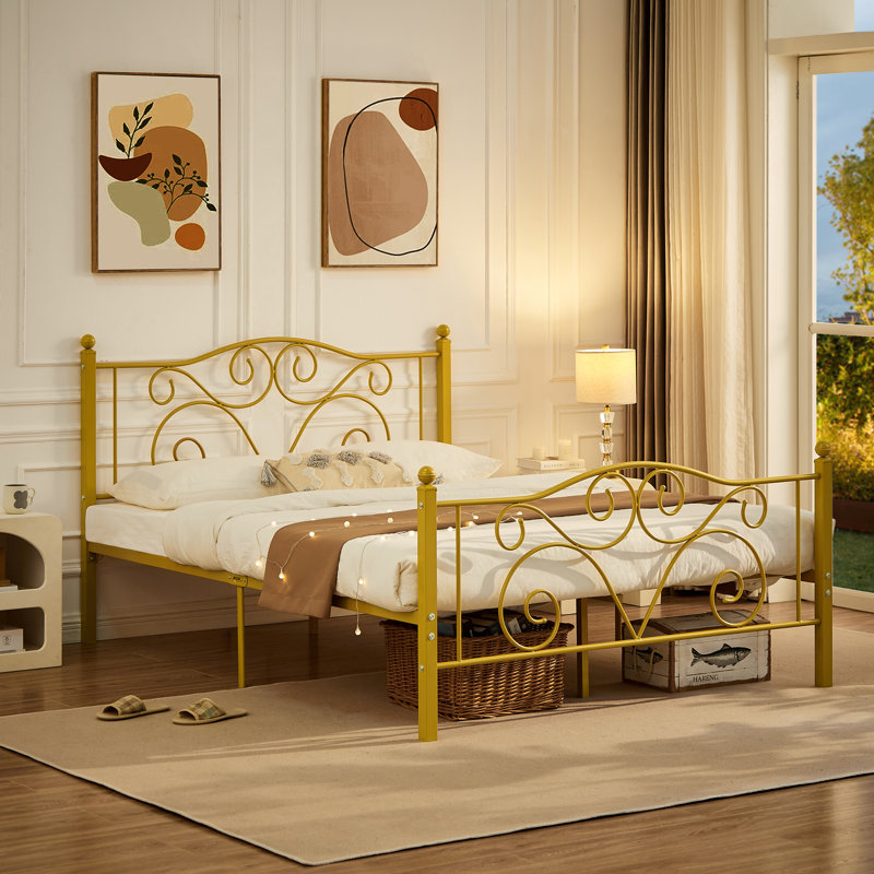 Beeru Platform Bed, Full, Pink