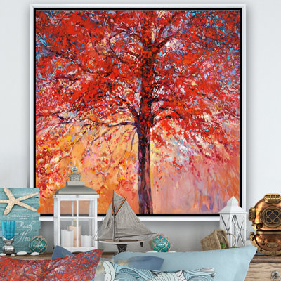 «Autumn Colored Forest Treescape XXXVII», reproduction d'art sur toile