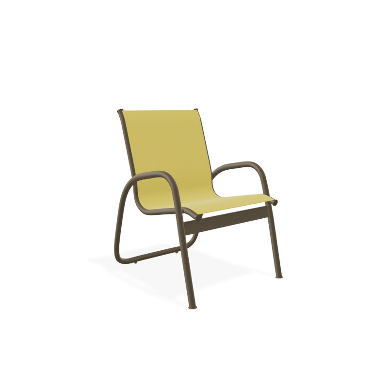 Fauteuil de patio Gardenella, Bois de plage texturé, Jaune 43D