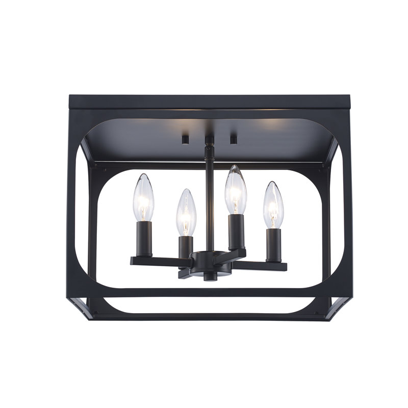 Plafonnier encastré 4 lumières Ruby Ridge, Noir