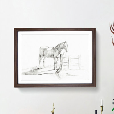 Horse by the Gate by Jean Bernard - Framed Print