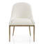 Chaise d'appoint rembourrée en métal martelé Lalia-126080947