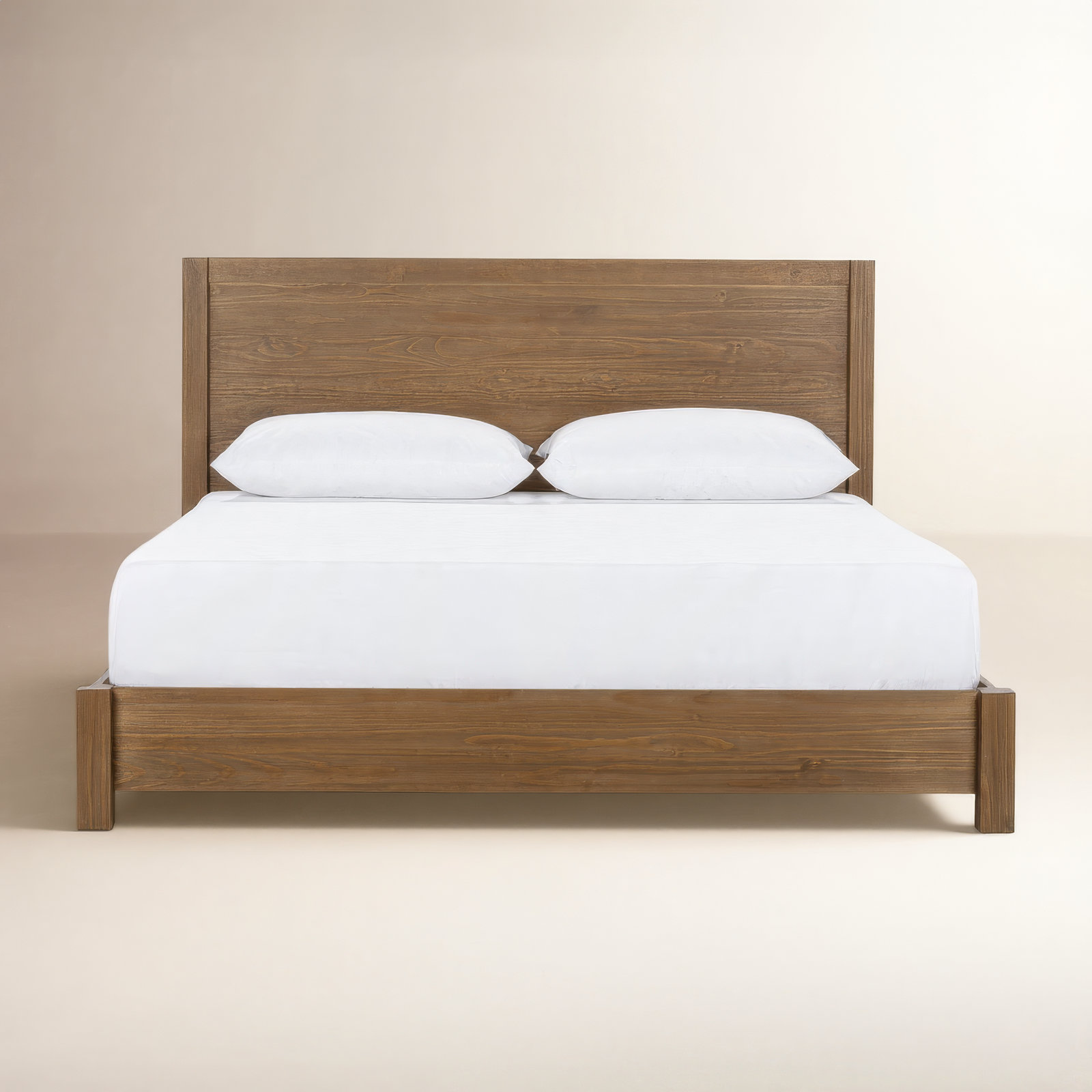 Modica Solid Wood Bed, Queen, Honey Brown