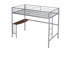 Lit mezzanine simple en métal avec bureau, échelle et garde-corps, lit mezzanine pour chambre à coucher-37726104