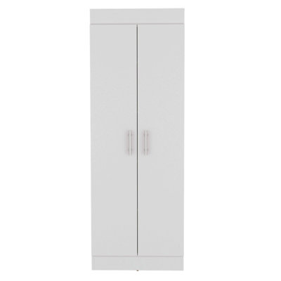Pantry Cabinet, Space-Efficient 2-Door Design With Multiple Shelves