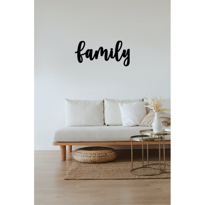 Décoration murale "Family", H 16 po x l 36 po x P 0,10 po