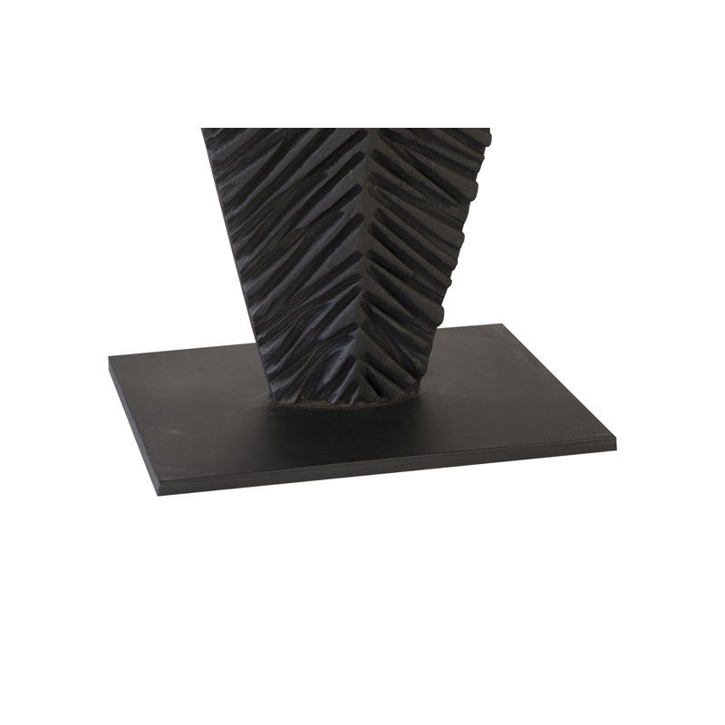 Carved On Stand Sculpture, Burnt, 58" H x 10" W x 14" D