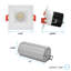 Projecteur carré à DEL 2 pouces avec bordure interchangeable Luxrite, J-Box, 8W, 600LM, 5CCT, faisceau 60 °, à intensité variable, Twist N 'Lock, blanc, paquet de 2-121388155