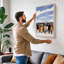 Figures Facing Landscape Modern 1 Piece Wrapped Canvas Wall Art-1567575088-1567575089