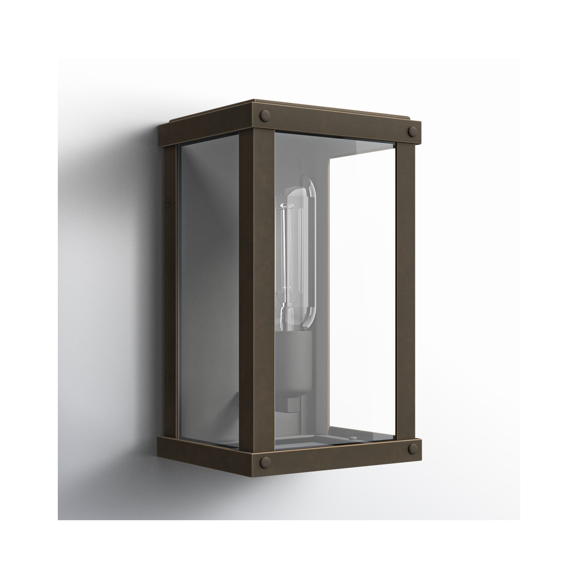 Single Light Outdoor Aluminum Wall Light, Oil Rubbed Bronze