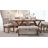 Modern Striped Upholstered Bench with Wood Frame – Stylish Entryway/Dining Bench-284177709
